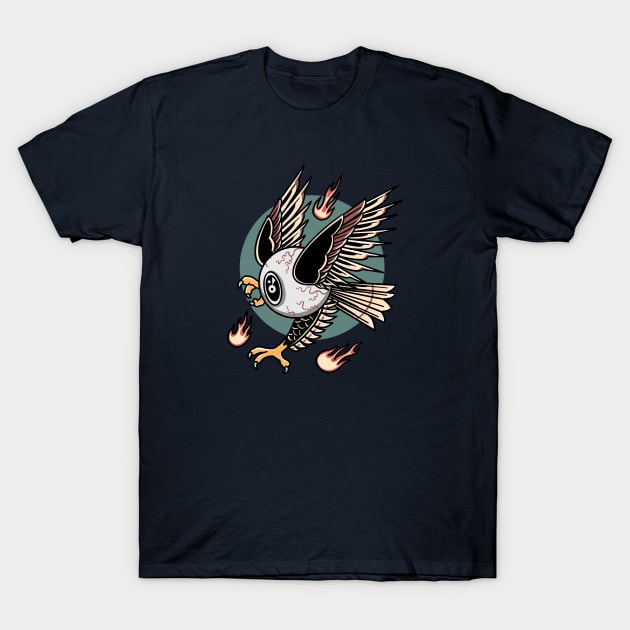 Retro Flying Eyeball Tattoo Design T-Shirt by SLAG_Creative